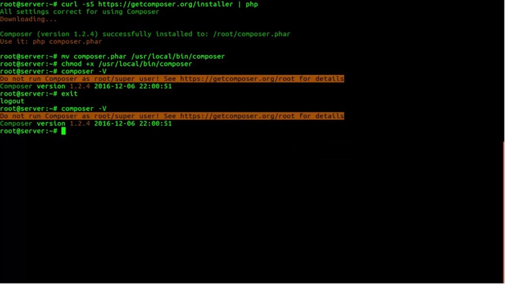 Server root php. Composer для Linux. Composer php. Root Servers. Run it as root.
